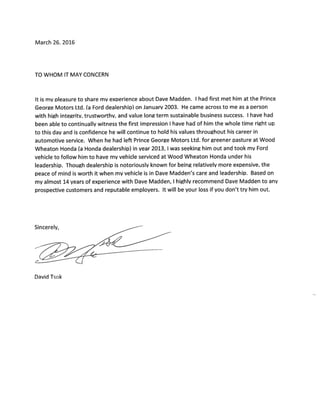 Dave-Madden letter of recommendation