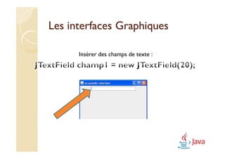 Les interfaces Graphiques

      Insérer des champs de texte :
 