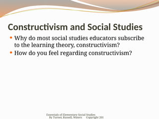 Elementary Social Studies - Chapter 2 PPT | PPT