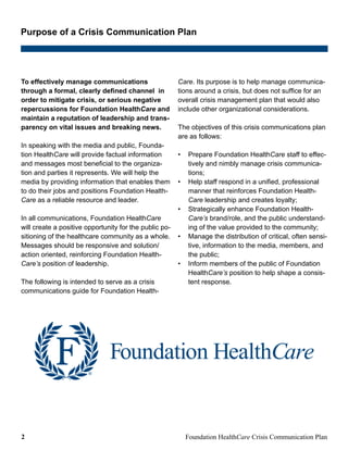FDNH Crisis Guide | PDF