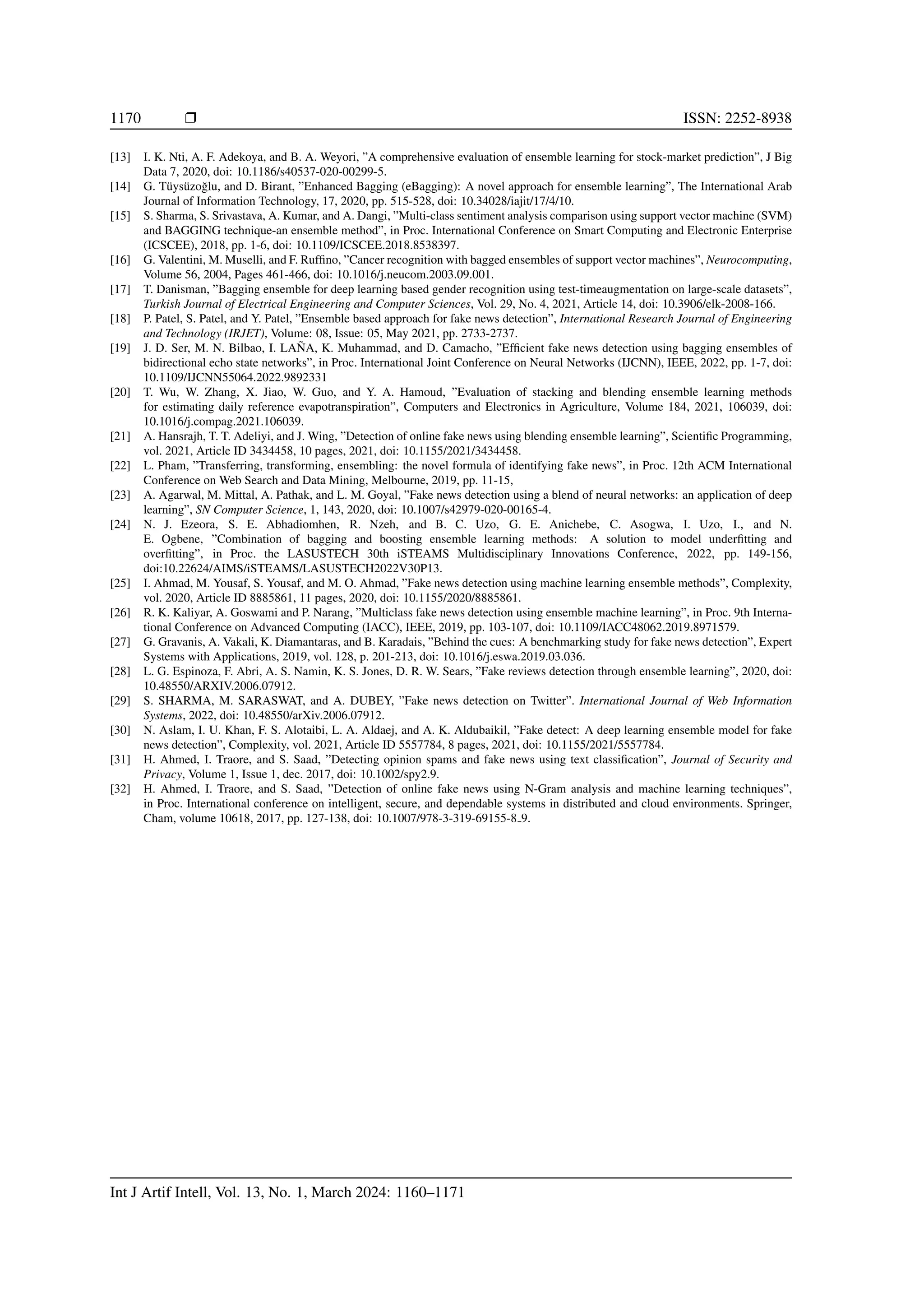 A novel ensemble model for detecting fake news | PDF