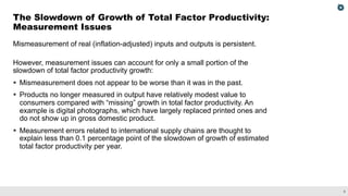 CBO’s Economic Forecast: Understanding Productivity Growth | PDF
