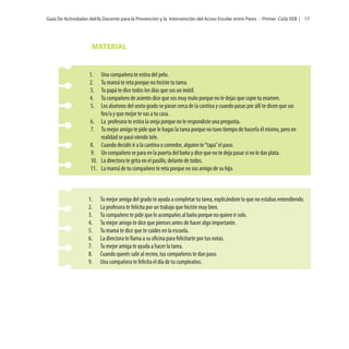 20 |

Guía De Actividades del/la Docente para la Prevención y la Intervención del Acoso Escolar entre Pares - Primer Ciclo...