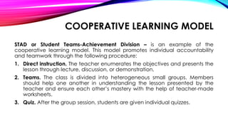 Stad Learning Model Effective Instructional Models for Elementary Social Studies Teaching | PDF