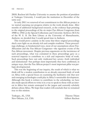 Sustainability, Emerging Technologies, and Pan-Africanism Thierno Thiam ...
