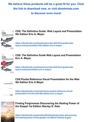 CSS: The Definitive Guide, 5th Edition (Early Release) Eric Meyer | PDF