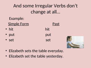 Simple past tense of verb power point presentation | PPT