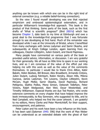 Particular Draft Knowing Science: A Critical Examination of Empiricism and Scientific ...