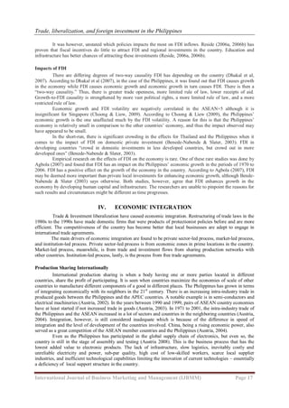 Trade, liberalization, and foreign investment in the Philippines | PDF