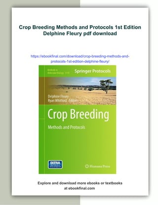 Crop Breeding Methods and Protocols 1st Edition Delphine Fleury | PDF
