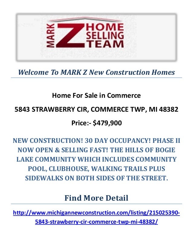 5843 STRAWBERRY CIR, COMMERCE TWP, MI 48382 New Construction Homes