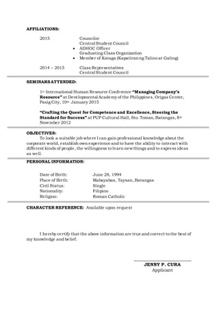 Resume Jenny | DOCX