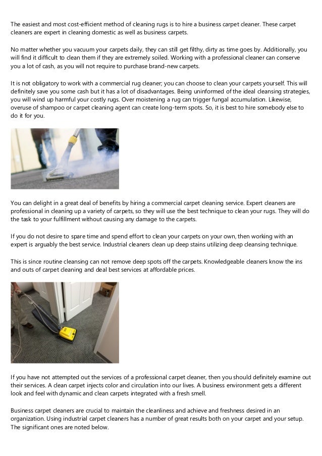 Benefits Of Working With A Bona Fide Commercial Carpet Cleaner