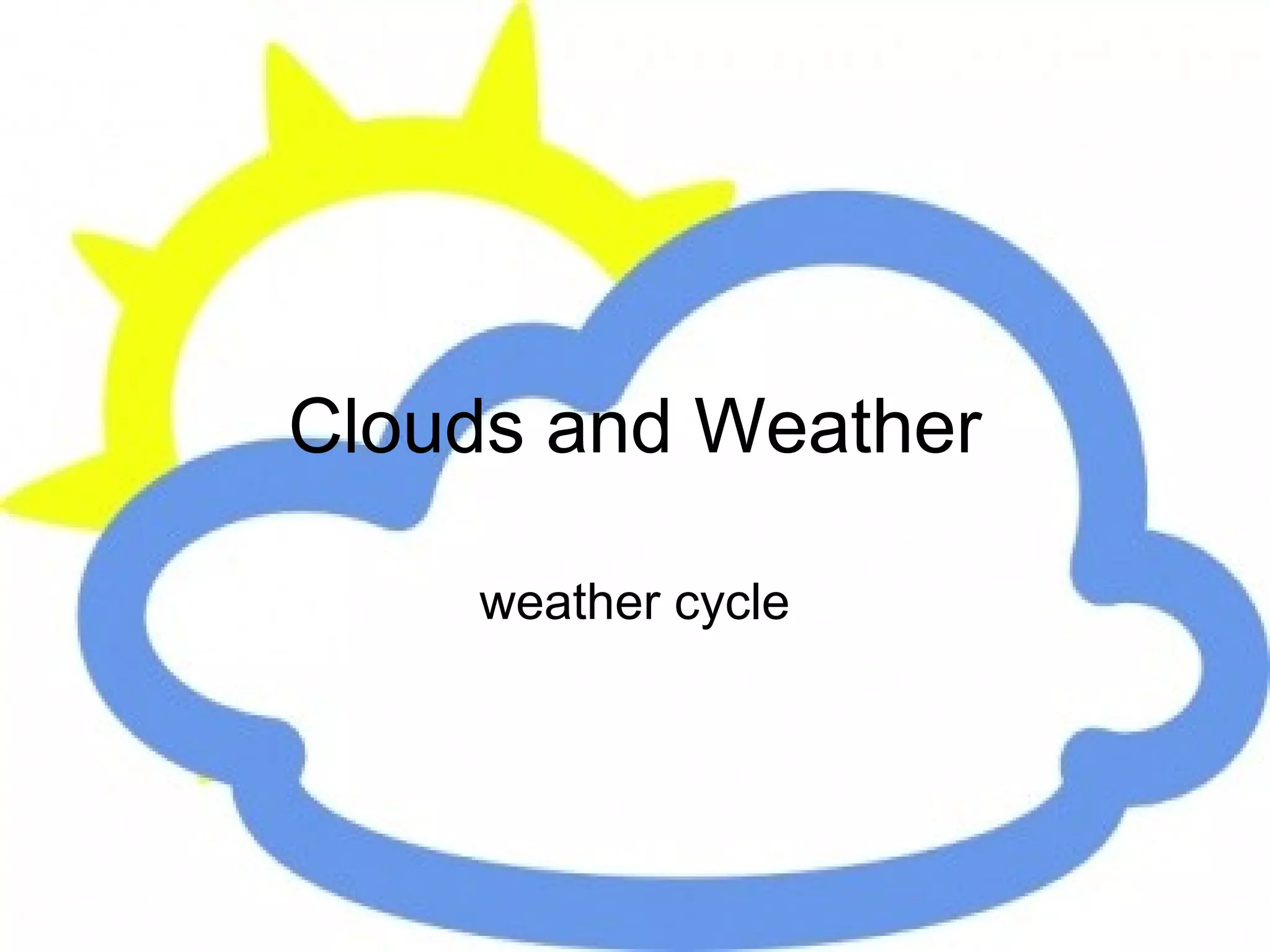 Clouds and Weather
weather cycle
 