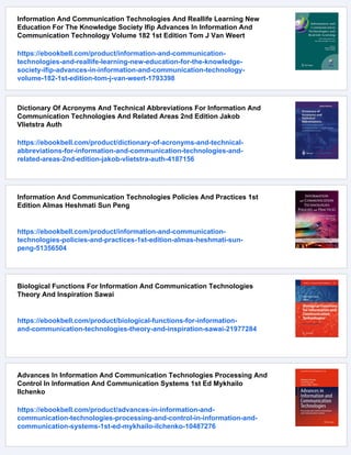 Information And Communication Technologies And Rural Development ...