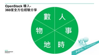 人
事
數
時
物
地
OpenStack 導入-
360度全方位經驗分享
 