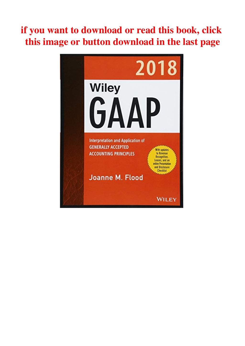 REad_Ebook Wiley GAAP 2018 Interpretation and Application of