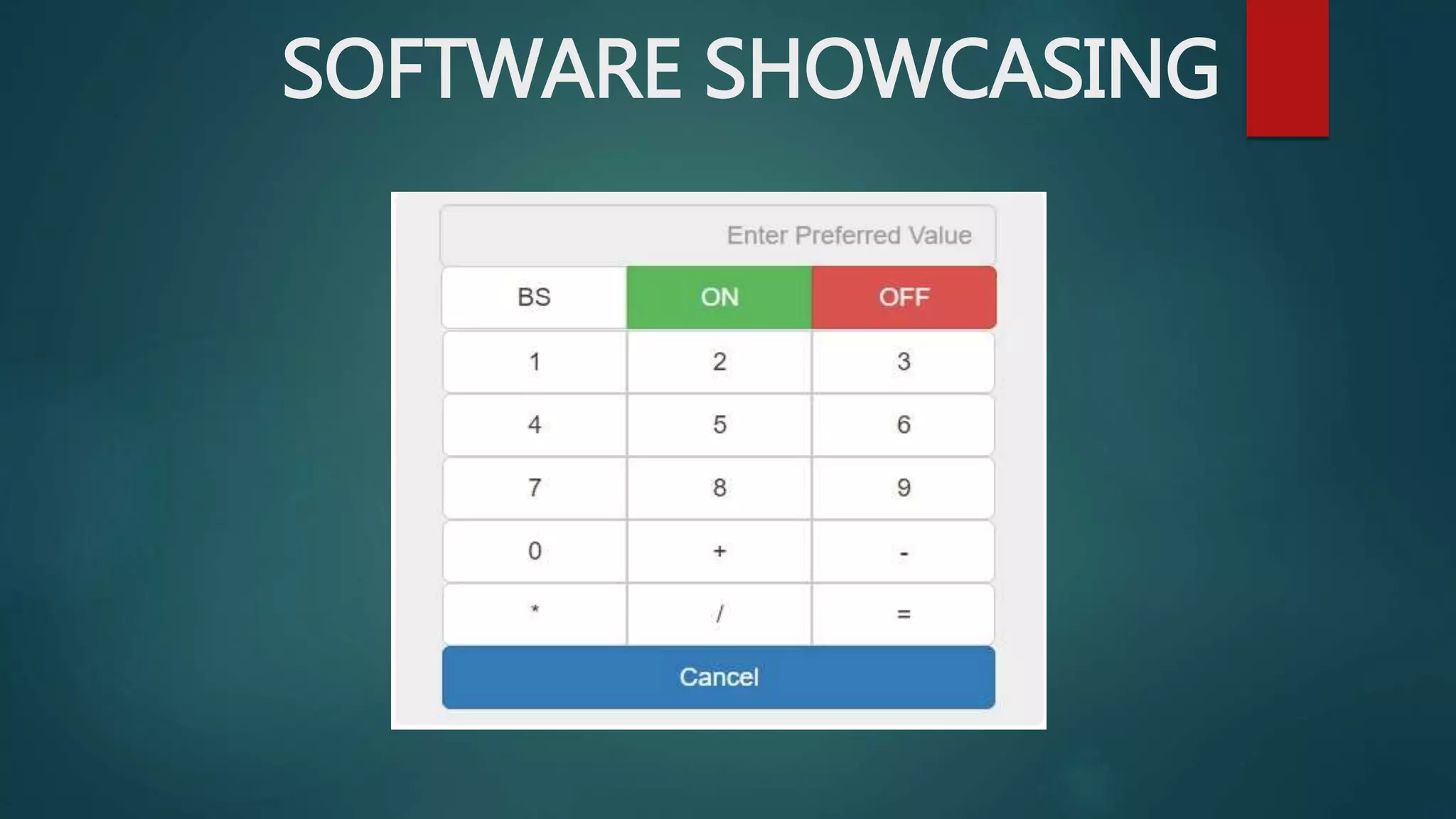 SOFTWARE SHOWCASING
 