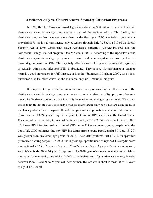 58657148 abstinence only vs comprehensive sexuality education programs