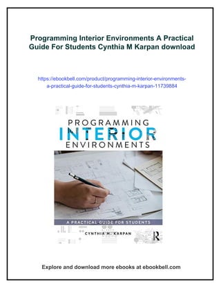 Programming Interior Environments A Practical Guide For Students ...