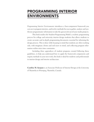 Programming Interior Environments A Practical Guide For Students ...