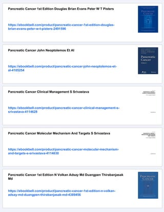 Pancreatic Cancer Methods And Protocols 1st Edition Ralph H Hruban | PDF