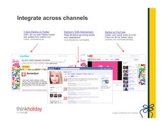 Google Confidential and Proprietary
Integrate across channels
 
