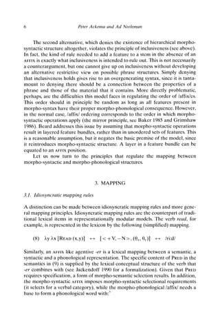 Yearbook Of Morphology 2001 1st Edition Peter Ackema Ad Neeleman Auth | PDF