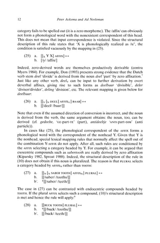 Yearbook Of Morphology 2001 1st Edition Peter Ackema Ad Neeleman Auth | PDF