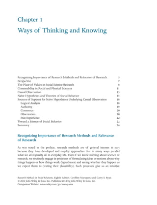 Research Methods In Social Relations 8th Edition Geoffrey Maruyama ...