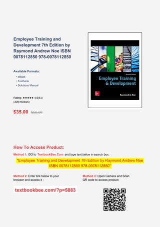 Comprehensive Guide to Employee Training and Development Strategies | PDF