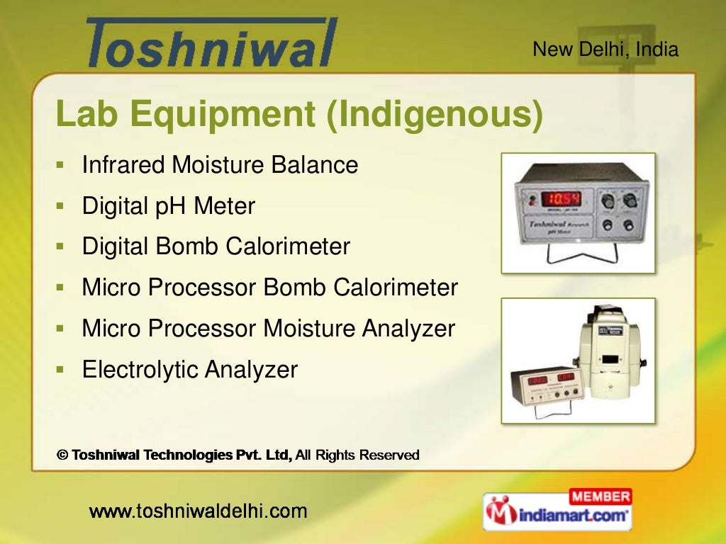 Lab Testing Equipment by Toshniwal Technologies Pvt. Ltd., New Delhi
