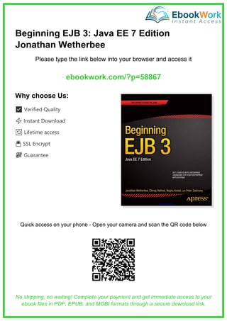 Comprehensive Guide to Beginning EJB 3 with Java EE 7 Edition | PDF