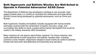 A Presentation About U.S. Hypersonic Weapons and Alternatives | PDF
