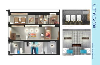 HOSPITALITY
SECTIONSANDELEVATIONS
SECTION 2
RESTAURANT BAR ELEVATION
LOBBY RECEPTION ELEVATION
 