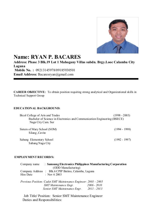 my resume format 1 638