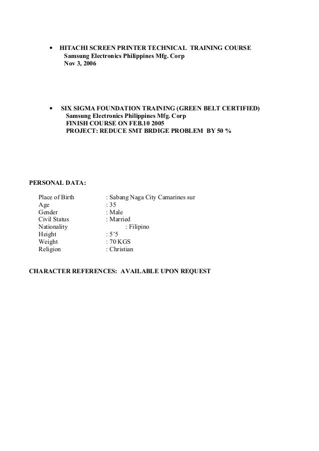 my resume format