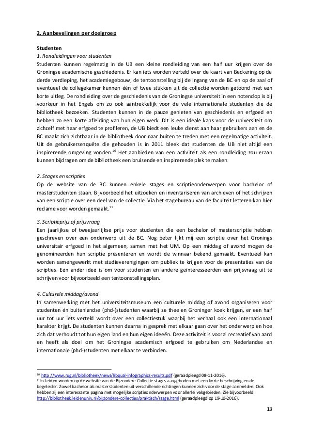 Adviesverslag Bijzondere Collecties 2