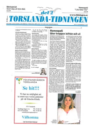 Torslanda Tidning 2006_nr 17 artikel om Homeopati_Diana