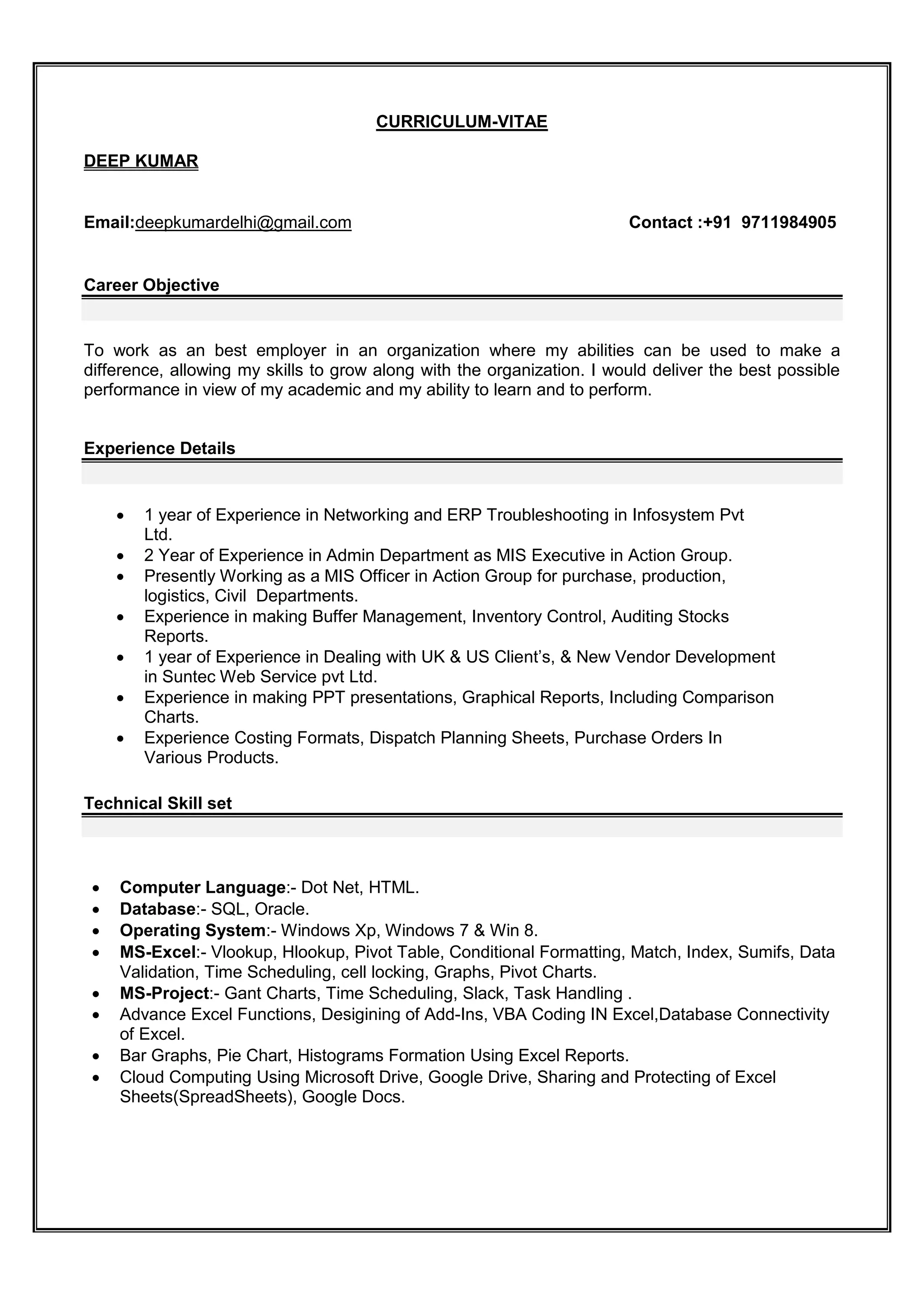 DeepKumar Resume PDF - DeepKumar Resume 1 2048 