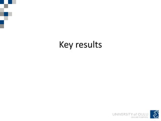 Key results
 
