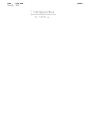 Unofficial Transcript - Fall 2015 | PDF