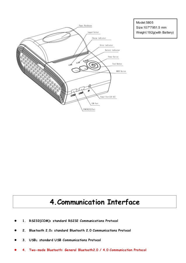 Thermal Printer Serial Protocol