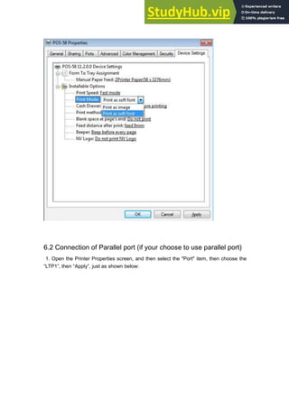 58Mm Thermal Receipt Printer -Operating Manual | PDF