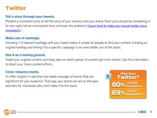 58 Social Media Tips for Content Marketing Slide 5