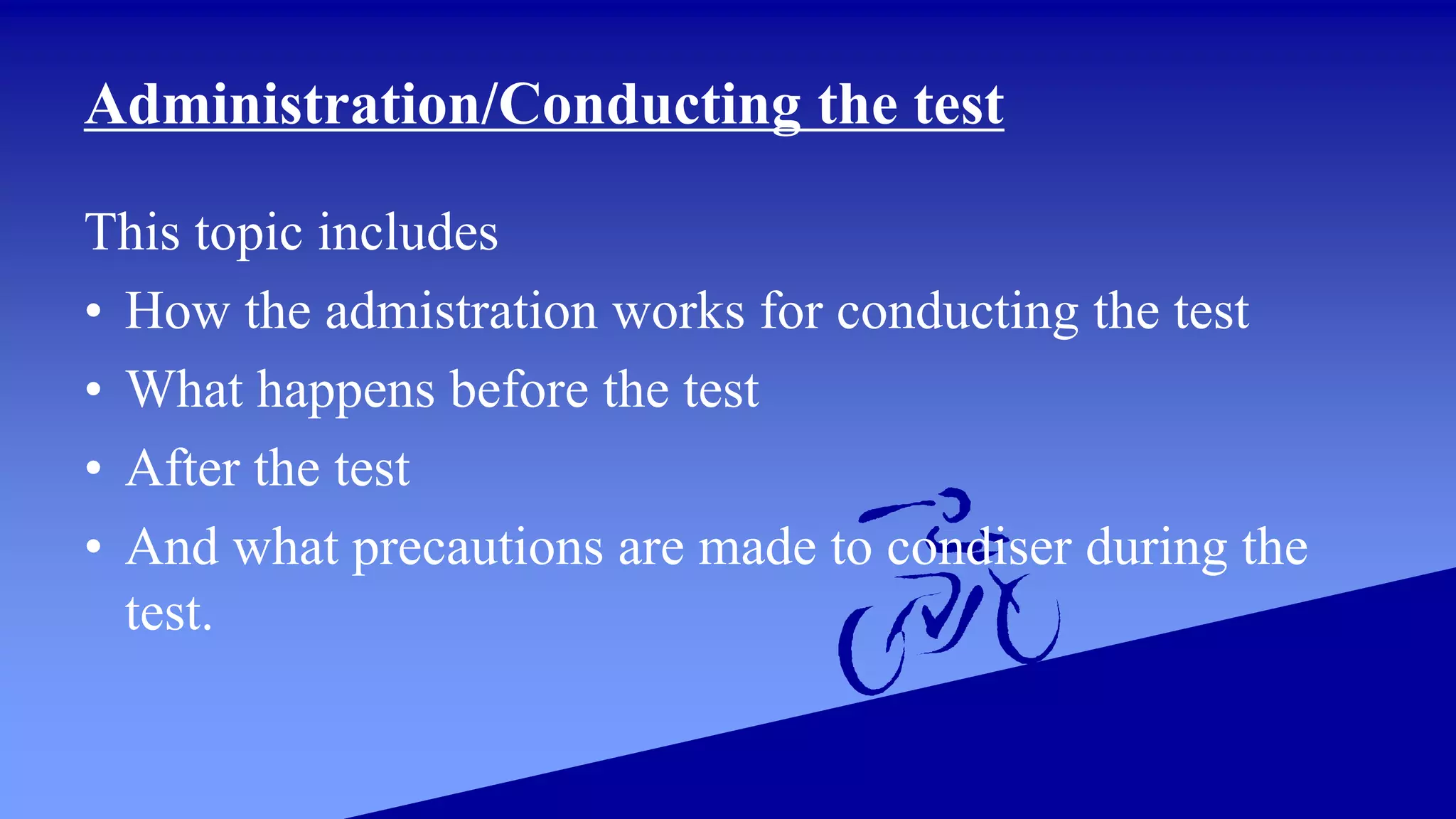 Administration/Conducting the Test | PPTX