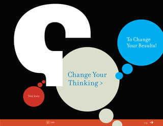 Change Your Thinking > To Change Your Results! (a ChangeThis Manifesto by Tony Jeary)