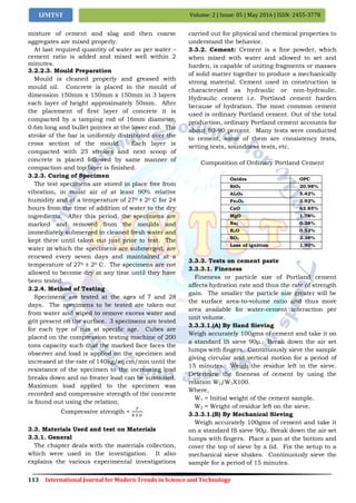 Partial Replacement of Cement to Concrete by Marble Dust Powder | PDF