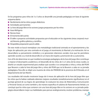 La hora del juego libre en los sectores | PDF
