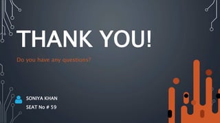 THANK YOU!
Do you have any questions?
SONIYA KHAN
SEAT No # 59
 